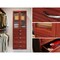 John Louis Home Solid Wood 16in. Deep 5 Drawer and Glass Door Storage Tower Red Mahogany JLH-306WC-R-GD - alternate 1